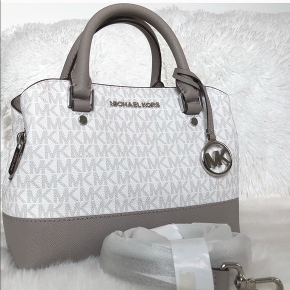 SOLD Michael Kors Monogram Leather Satchel - Picture 2 of 7